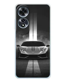 Чехол для OPPO A60 5G с картинкой «Lamborghini симметрия дорог»