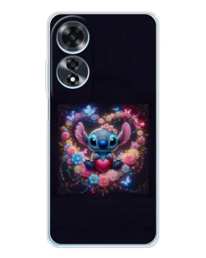Чехол для OPPO A60 5G с картинкой «Stitch в цветах» Чехол для OPPO A60 5G с картинкой «Stitch в цветах»