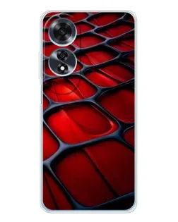 Чехол для OPPO A60 5G с картинкой «Красная глянцевая сетка» Чехол для OPPO A60 5G с картинкой «Красная глянцевая сетка»