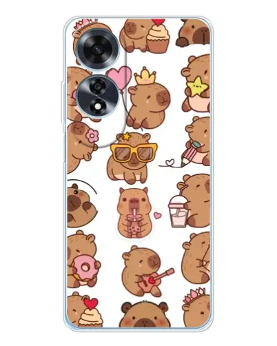 Чехол для OPPO A60 5G с картинкой «Стикерпак с капибарами» Чехол для OPPO A60 5G с картинкой «Стикерпак с капибарами»