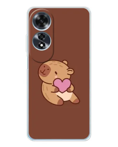 Чехол для OPPO A60 5G с картинкой «Капибара с сердцем» Чехол для OPPO A60 5G с картинкой «Капибара с сердцем»