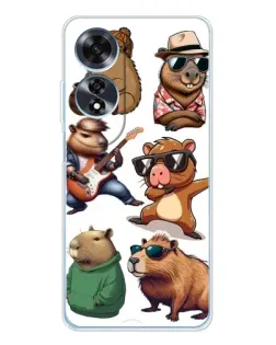 Чохол для OPPO A60 5G з картинкою «Круті капібари музиканти» Чохол для OPPO A60 5G з картинкою «Круті капібари музиканти»