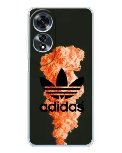 Чехол для OPPO A60 с картинкой «Оранжевый дым Adidas»