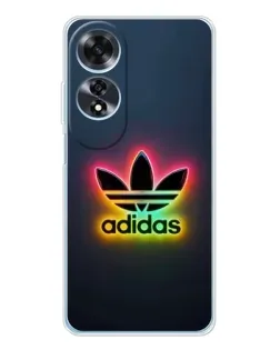 Чехол для OPPO A60 с картинкой «Неоновый Adidas»