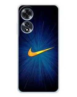 Чохол для OPPO A60 з картинкою «Синій пульс Nike» Чохол для OPPO A60 з картинкою «Синій пульс Nike»
