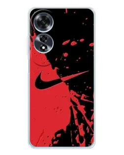 Чохол для OPPO A60 з картинкою «Червоні бризки Nike» Чохол для OPPO A60 з картинкою «Червоні бризки Nike»