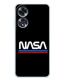 Чохол для OPPO A60 з картинкою «NASA — класика Red Blue» Чохол для OPPO A60 з картинкою «NASA — класика Red Blue»