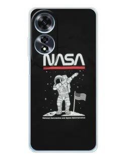 Чохол для OPPO A60 з картинкою «NASA — крокуємо по Місяцю»