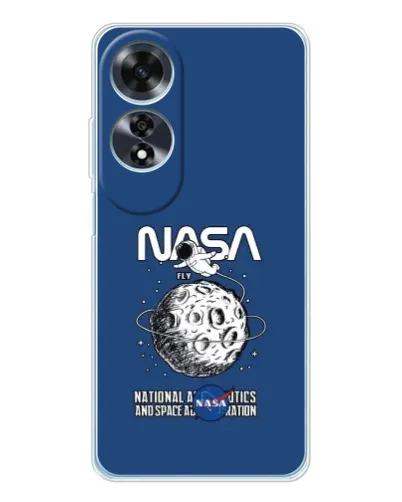 Чехол для OPPO A60 с картинкой «NASA — лунная миссия»