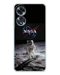 Чохол для OPPO A60 з картинкою «Астронавт на Місяці»