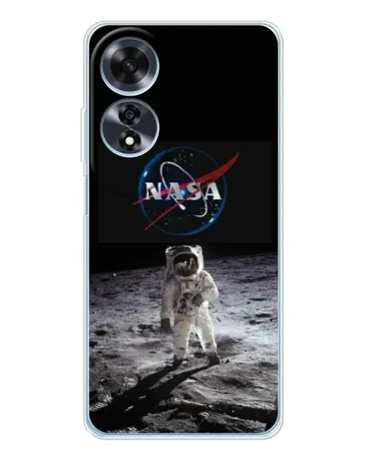 Чехол для OPPO A60 с картинкой «Астронавт на Луне»