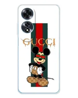 Чохол для OPPO A60 з картинкою «Міккі Маус Gucci — смуги» Чохол для OPPO A60 з картинкою «Міккі Маус Gucci — смуги»