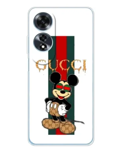 Чохол для OPPO A60 з картинкою «Міккі Маус Gucci — смуги» Чохол для OPPO A60 з картинкою «Міккі Маус Gucci — смуги»