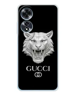 Чохол для OPPO A60 з картинкою «Gucci — срібний лев» Чохол для OPPO A60 з картинкою «Gucci — срібний лев»