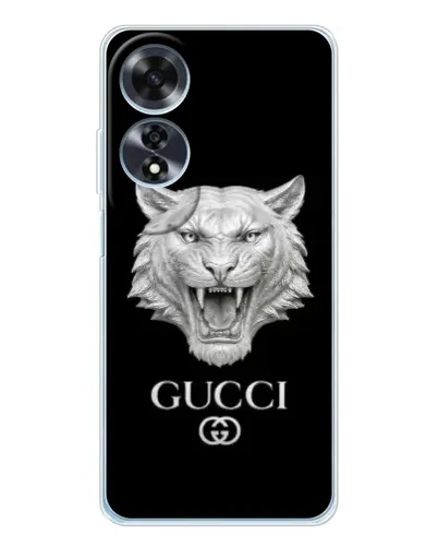 Чохол для OPPO A60 з картинкою «Gucci — срібний лев» Чохол для OPPO A60 з картинкою «Gucci — срібний лев»