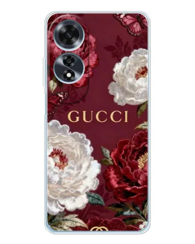 Чохол для OPPO A60 з картинкою «Gucci — бордові троянди» Чохол для OPPO A60 з картинкою «Gucci — бордові троянди»