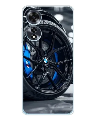Чехол для OPPO A60 с картинкой «Колесо BMW вблизи»