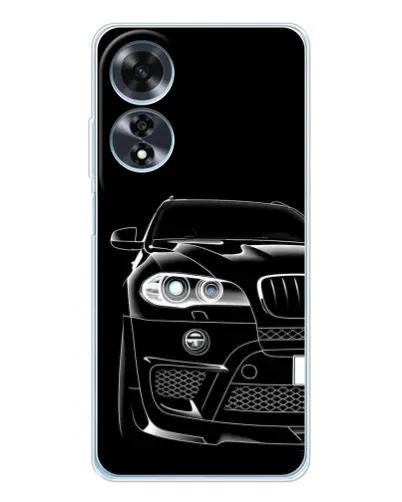 Чехол для OPPO A60 с картинкой «Темный силуэт BMW»