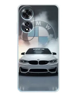 Чехол для OPPO A60 с картинкой «BMW в белом дыму»