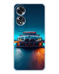 Чехол для OPPO A60 с картинкой «BMW — огни неона»
