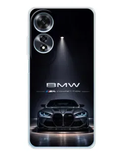 Чехол для OPPO A60 с картинкой «BMW сквозь ночной город»