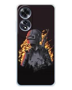 Чохол для OPPO A60 з картинкою «PUBG — вогняний силует» Чохол для OPPO A60 з картинкою «PUBG — вогняний силует»