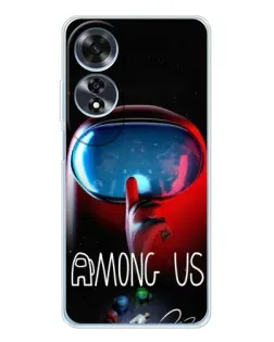 Чохол для OPPO A60 з картинкою «Червоний імпостер — макро»