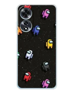 Чохол для OPPO A60 з картинкою «Космічний патерн Among Us»