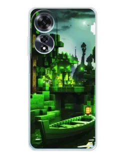 Чохол для OPPO A60 з картинкою «Minecraft лісовий пейзаж»