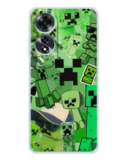 Чохол для OPPO A60 з картинкою «Кріпери Minecraft»