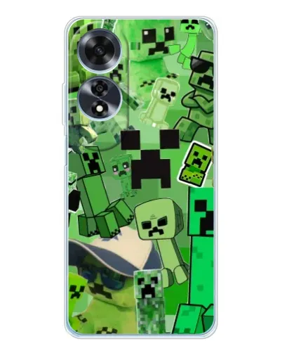 Чохол для OPPO A60 з картинкою «Кріпери Minecraft»