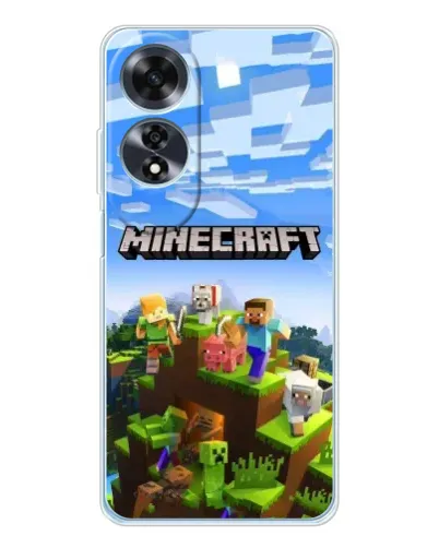 Чохол для OPPO A60 з картинкою «Minecraft класичний світ»