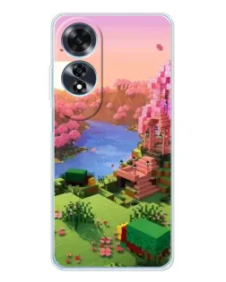 Чохол для OPPO A60 з картинкою «Рожеве дерево Minecraft»