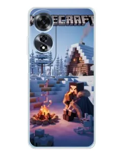 Чохол для OPPO A60 з картинкою «Зимовий Minecraft»