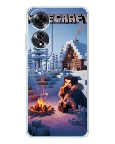 Чохол для OPPO A60 з картинкою «Зимовий Minecraft»