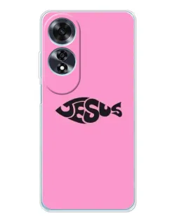 Чохол для OPPO A60 з картинкою «Рожевий символ Jesus»