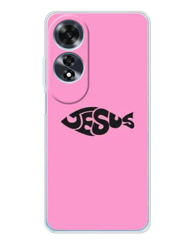 Чохол для OPPO A60 з картинкою «Рожевий символ Jesus» Чохол для OPPO A60 з картинкою «Рожевий символ Jesus»
