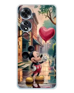 Чехол для OPPO A60 с картинкой «Микки и шарик-сердце»