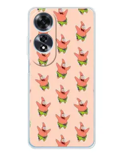 Чехол для OPPO A60 с картинкой «Патрик Стар паттерн»