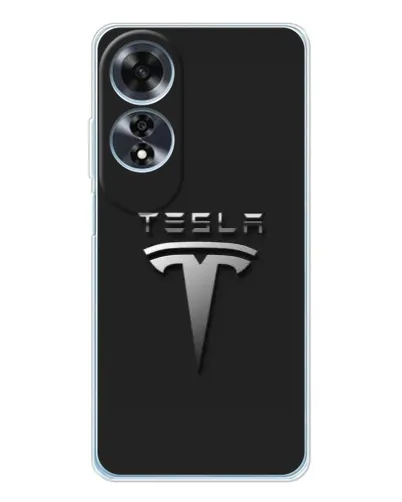 Чохол для OPPO A60 з картинкою «Сталевий логотип Tesla» Чохол для OPPO A60 з картинкою «Сталевий логотип Tesla»