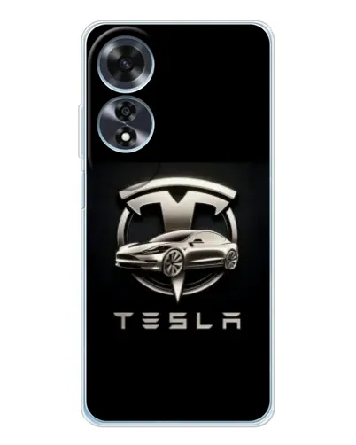 Чохол для OPPO A60 з картинкою «Tesla — срібне авто» Чохол для OPPO A60 з картинкою «Tesla — срібне авто»