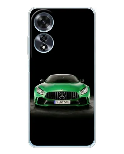 Чехол для OPPO A60 с картинкой «Mercedes — неоновый лого»