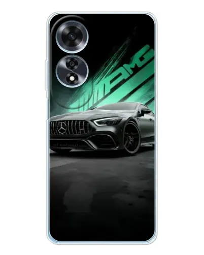Чехол для OPPO A60 с картинкой «Темный Mercedes AMG»