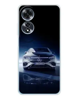 Чехол для OPPO A60 с картинкой «Ночной Mercedes EQ»