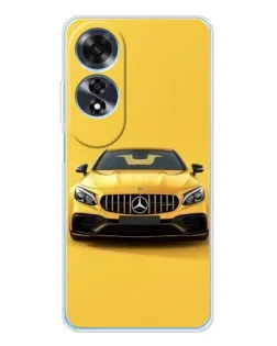 Чехол для OPPO A60 с картинкой «Желтый Mercedes GT»