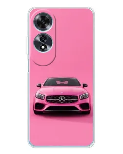 Чехол для OPPO A60 с картинкой «Розовый Mercedes AMG»