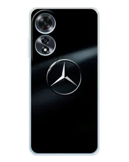 Чехол для OPPO A60 с картинкой «Mercedes на металле»