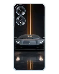 Чохол для OPPO A60 з картинкою «Lamborghini золоті лінії»
