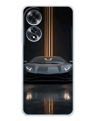 Чохол для OPPO A60 з картинкою «Lamborghini золоті лінії»