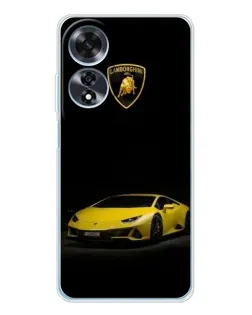 Чохол для OPPO A60 з картинкою «Lamborghini жовтий акцент»